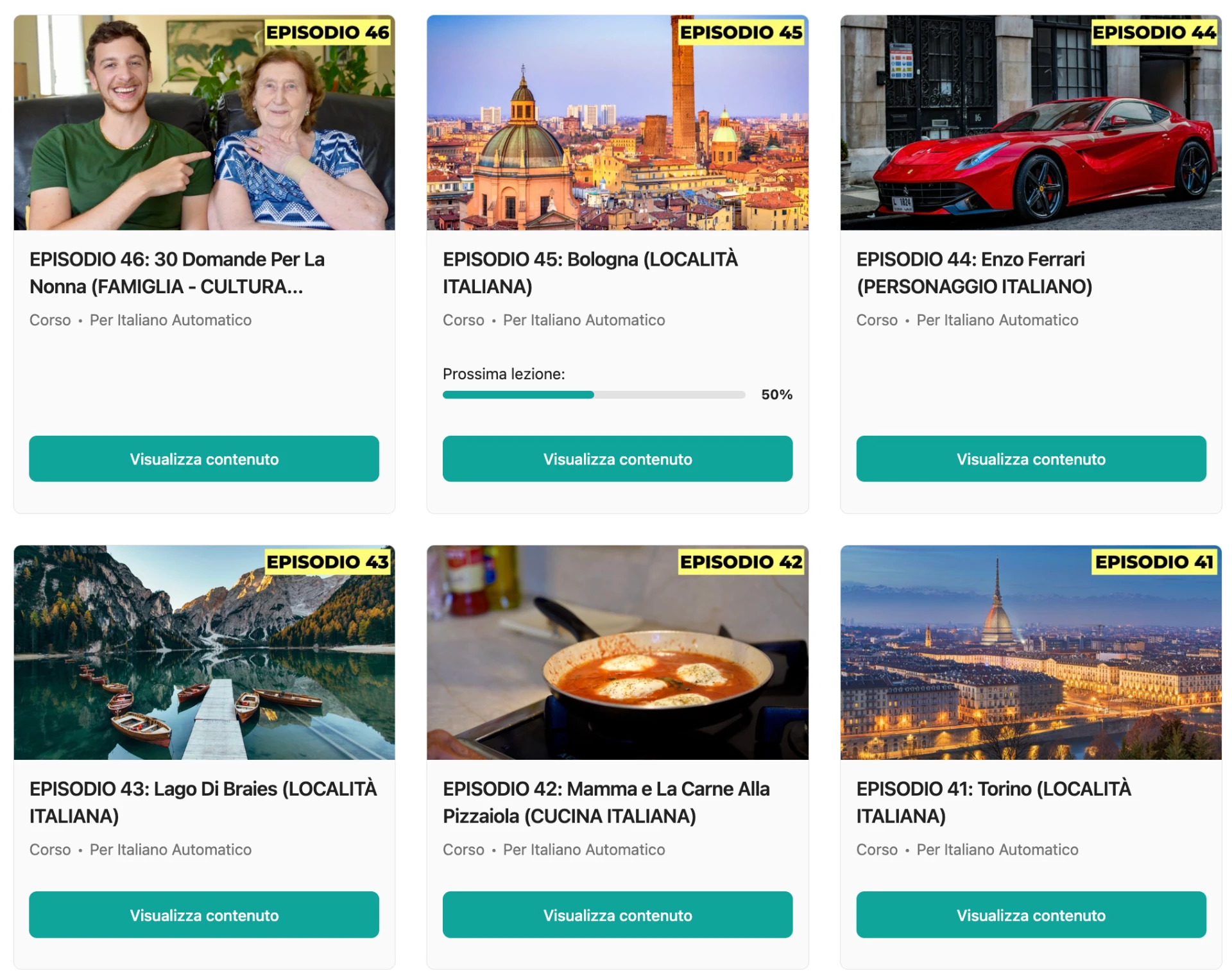 Anteprima della piattaforma Italiano Per La Vita 9